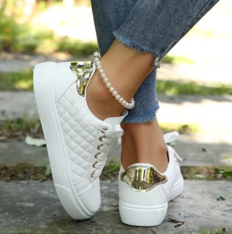 Thea | Women's White Platform Lace Up Sneakers 3