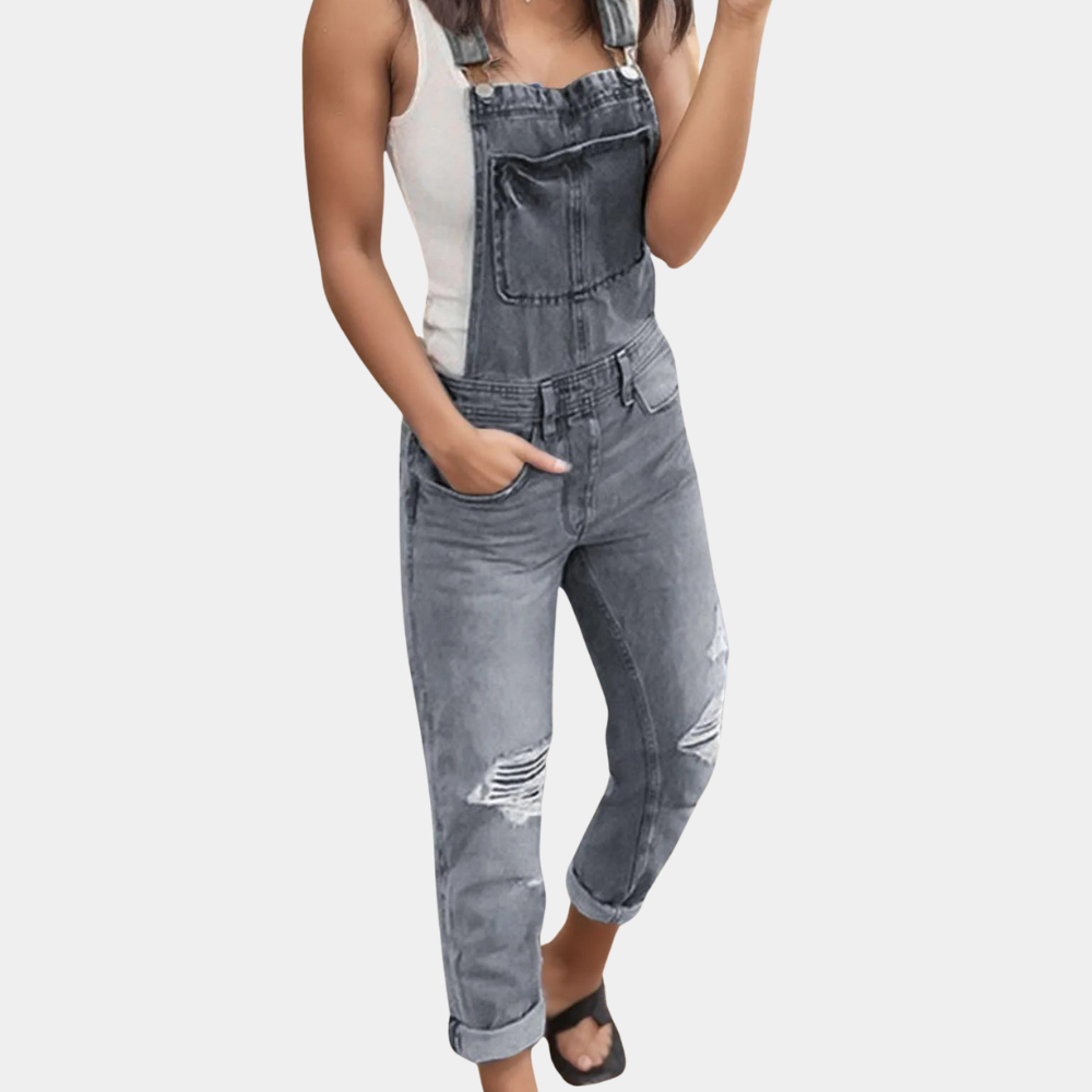 Therese | Women's Baggy Denim Bib Overalls 1