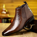 Thijmen | Men's Pointed Toe Leather Chelsea Dress Boots