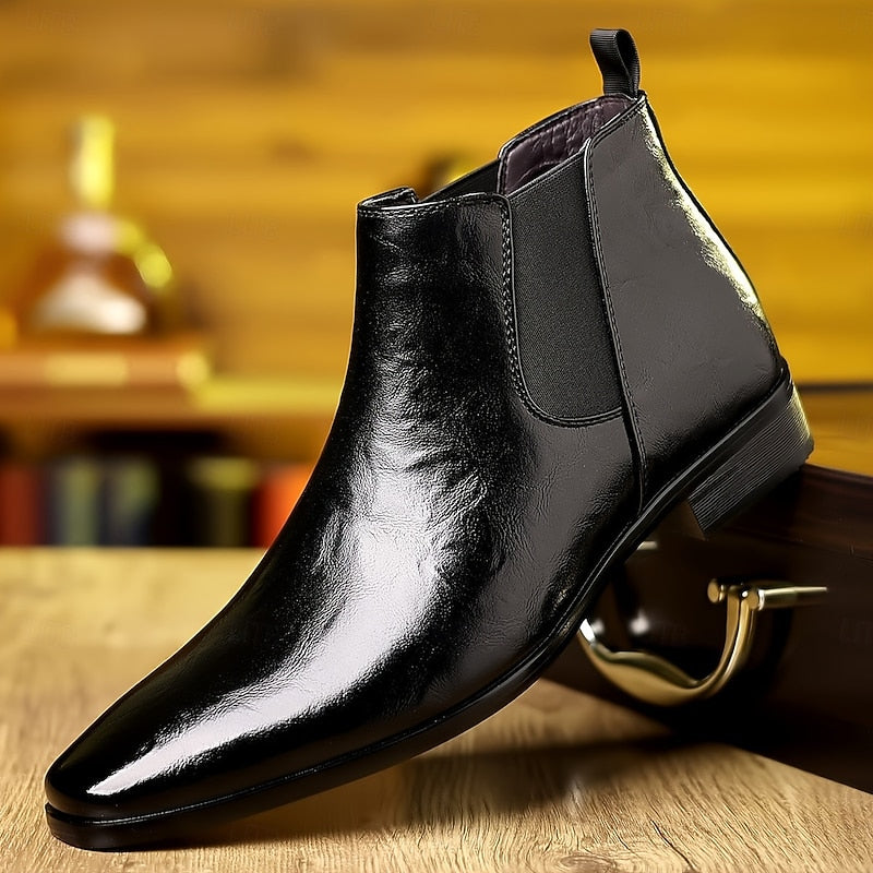 Thijmen | Men's Pointed Toe Leather Chelsea Dress Boots 2