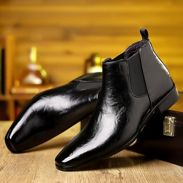 Thijmen | Men's Pointed Toe Leather Chelsea Dress Boots 4