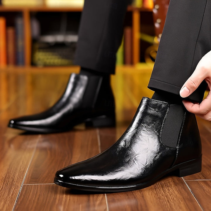 Thijmen | Men's Pointed Toe Leather Chelsea Dress Boots 5