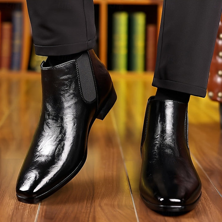 Thijmen | Men's Pointed Toe Leather Chelsea Dress Boots 7