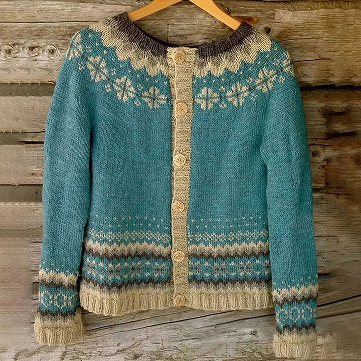 Thistle - Icelandic Snowflake Knit Cardigan 1