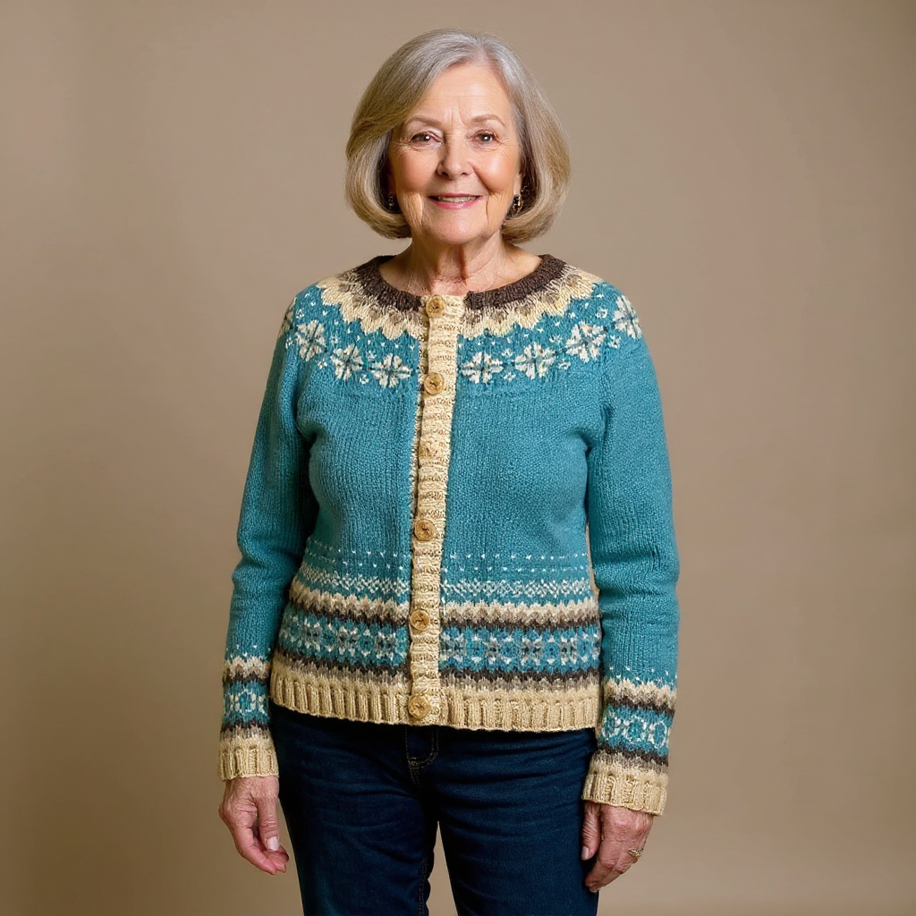 Thistle - Icelandic Snowflake Knit Cardigan 2