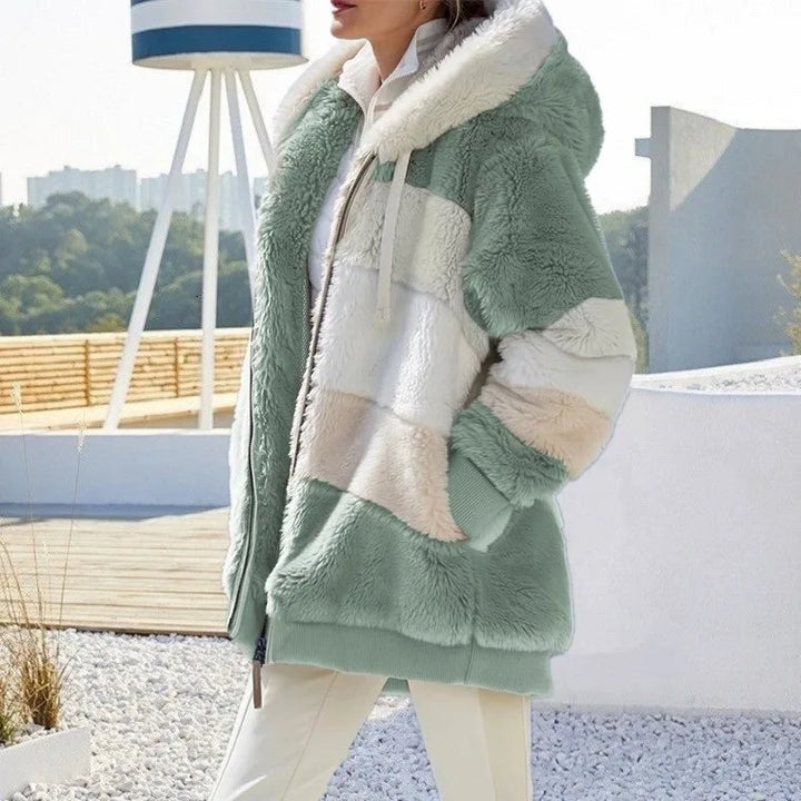 Tilde | Women's Hooded Fleece Coat Sherpa Fuzzy Winter 1