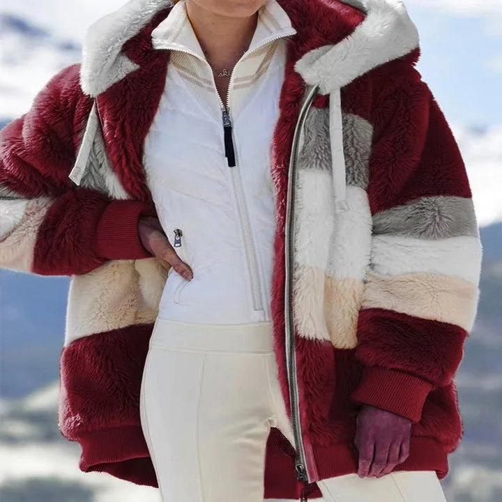 Tilde | Women's Hooded Fleece Coat Sherpa Fuzzy Winter 2
