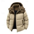 Tjalling | Men's Corduroy Hooded Winter Puffer Jacket