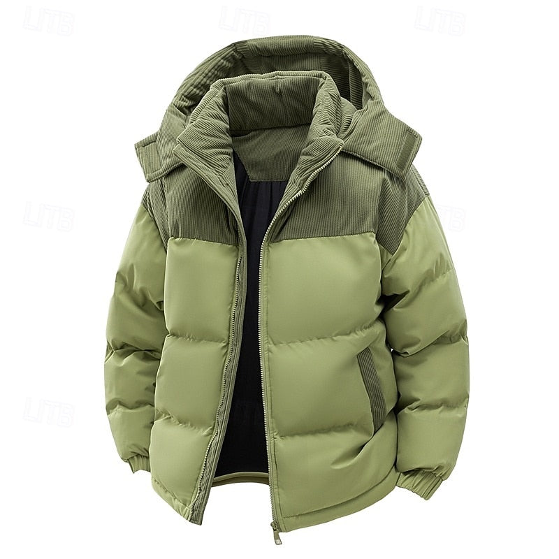 Tjalling | Men's Corduroy Hooded Winter Down Jacket 2
