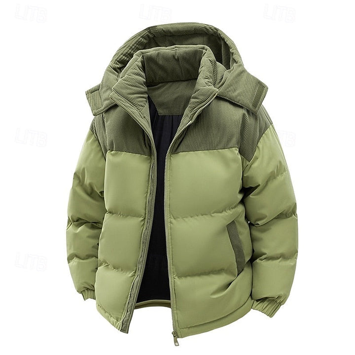 Tjalling | Men's Corduroy Hooded Winter Down Jacket 2