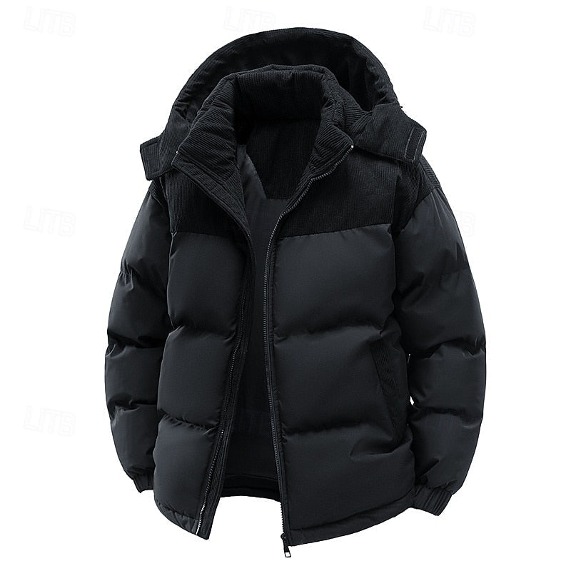 Tjalling | Men's Corduroy Hooded Winter Down Jacket 3