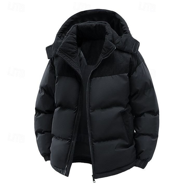 Tjalling | Men's Corduroy Hooded Winter Down Jacket 3