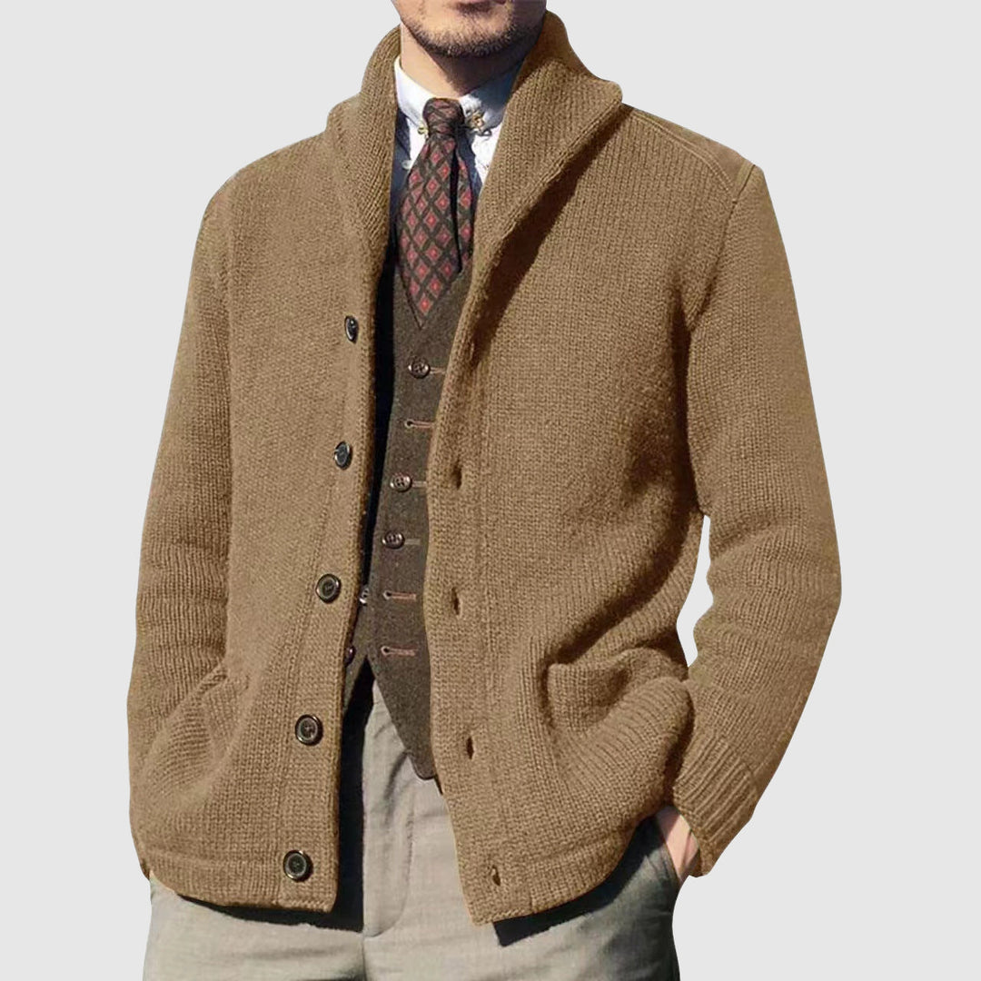 Tobias | Men's Shawl Collar Cardigan Sweater Knit Jacket 1