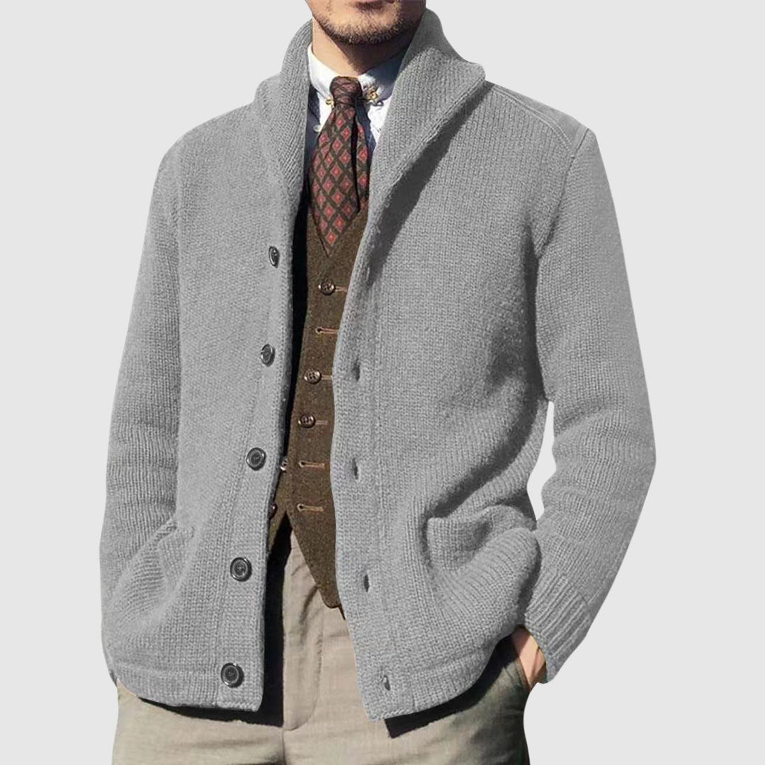 Tobias | Men's Shawl Collar Cardigan Sweater Knit Jacket 3