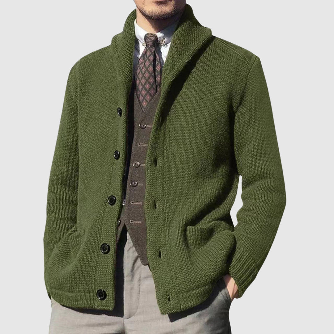 Tobias | Men's Shawl Collar Cardigan Sweater Knit Jacket 4