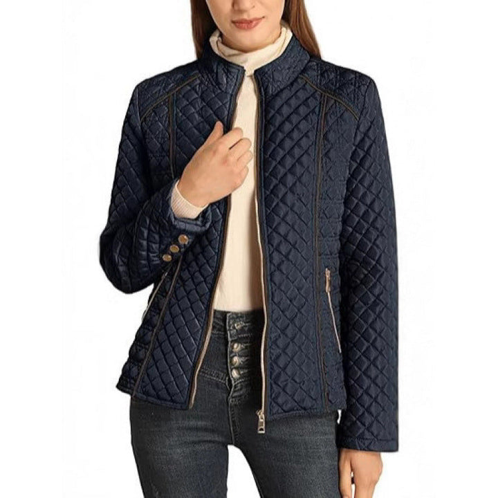 Trijn | Women's Puffer Jacket Down High Collar Zip Up 10