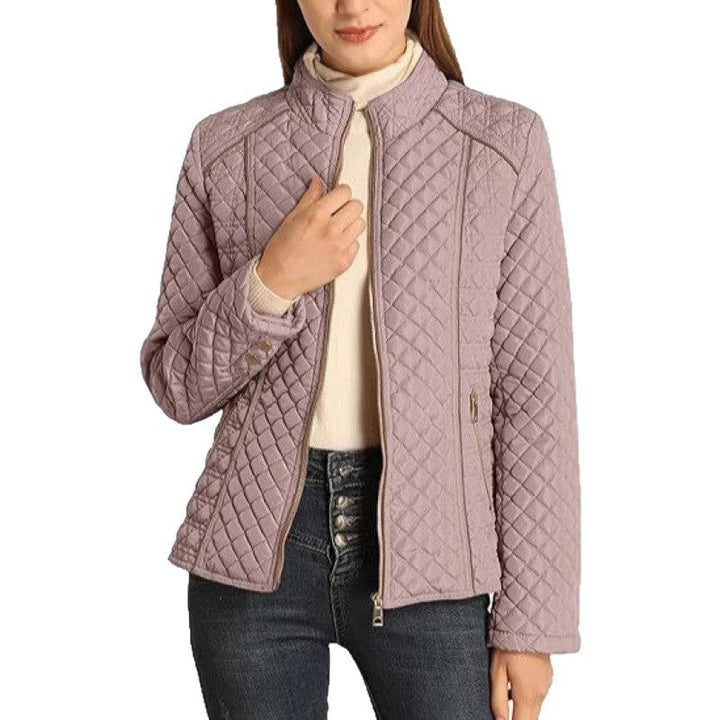 Trijn | Women's Puffer Jacket Down High Collar Zip Up 12