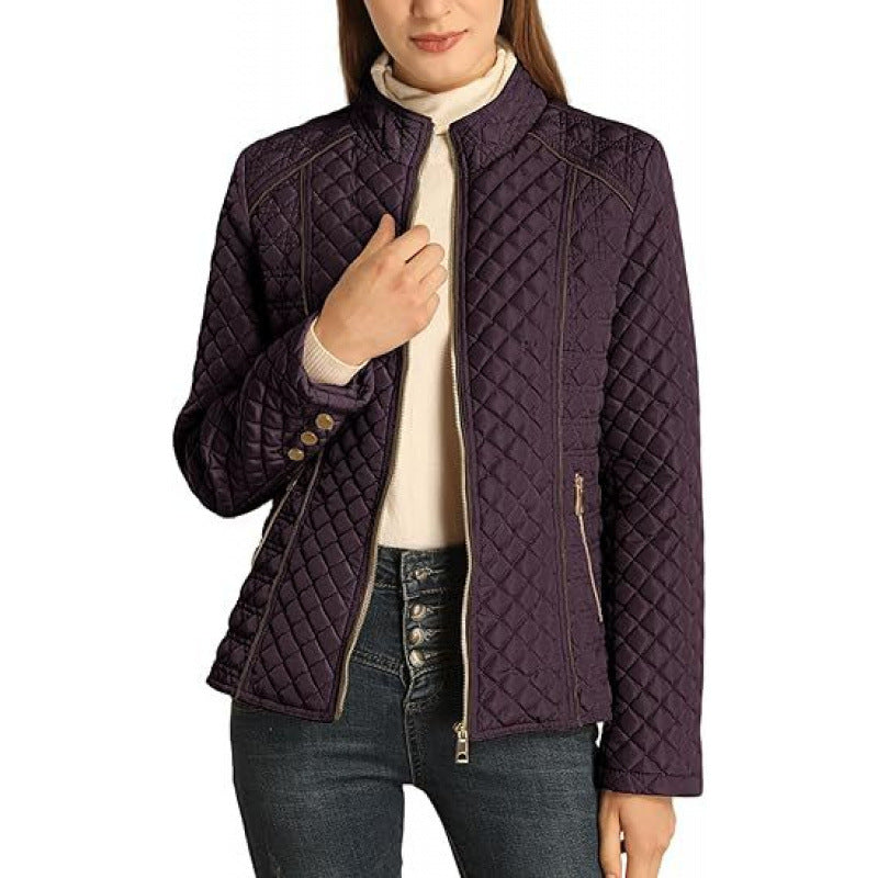 Trijn | Women's Puffer Jacket Down High Collar Zip Up 4
