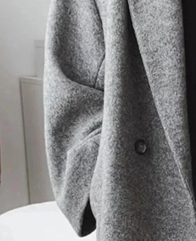 Trine - Oversized Lapel Collar Long Coat 6