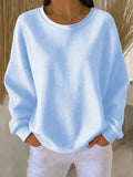 Ulla | Women's Oversized Sweater Waffle Knit Crew Neck Pullover