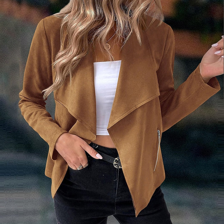 Ursula | Women's Faux Suede Blazer Jacket 1