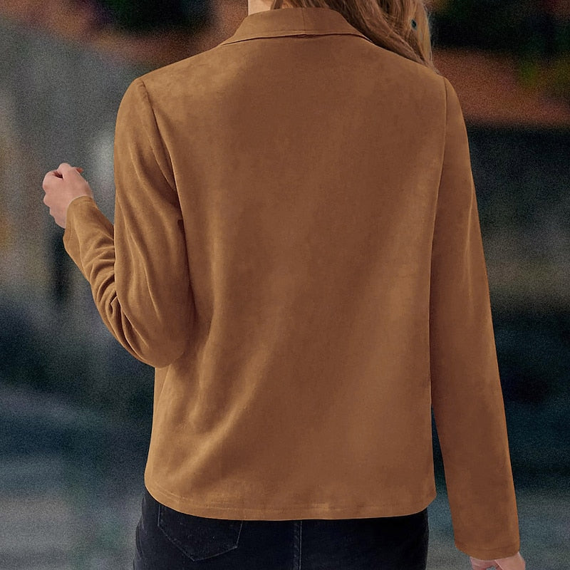 Ursula | Women's Faux Suede Blazer Jacket 11