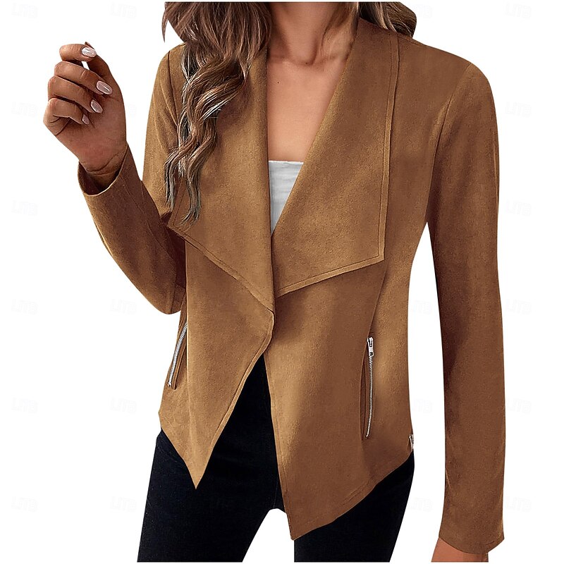 Ursula | Women's Faux Suede Blazer Jacket 9