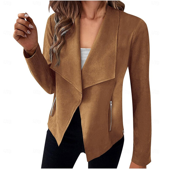 Ursula | Women's Faux Suede Blazer Jacket 9