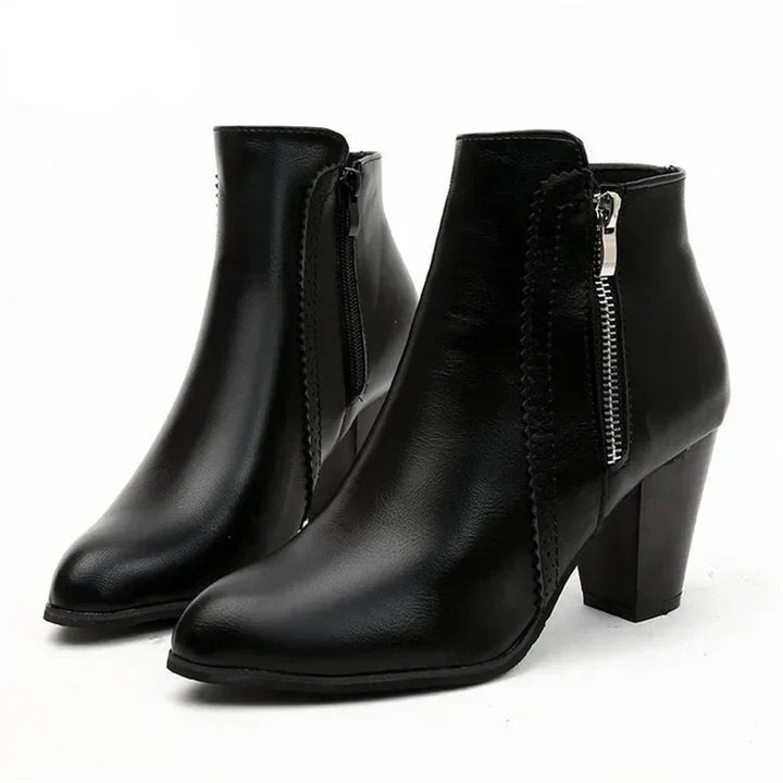 Veerle | Women's Leather Block Heel Ankle Boots 2