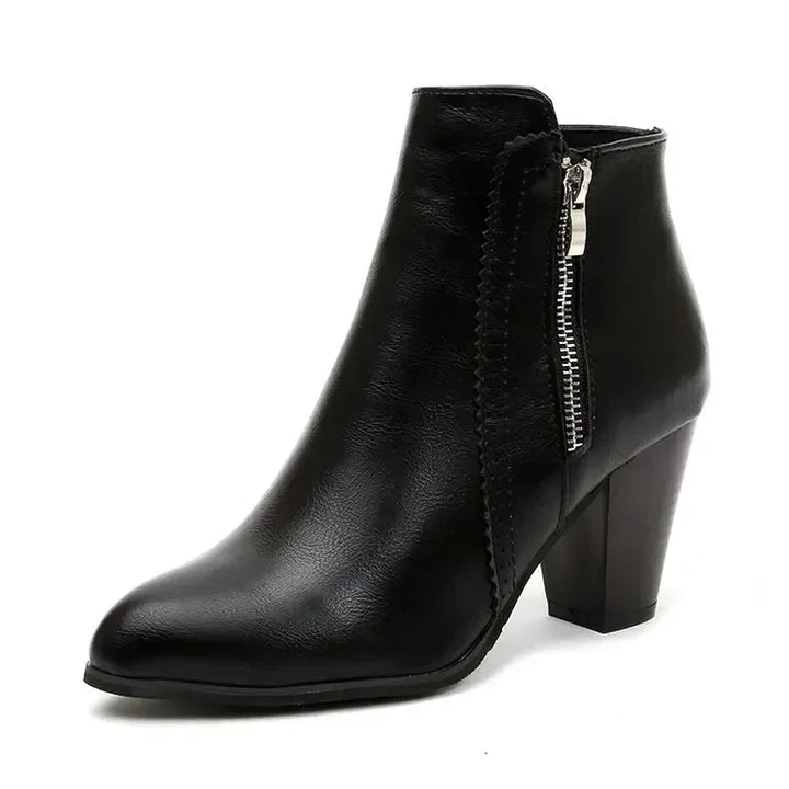 Veerle | Women's Leather Block Heel Ankle Boots 7
