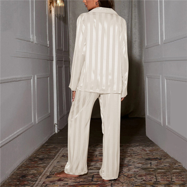 Veloura | Women's Satin Pajama Set Short Sleeve 9