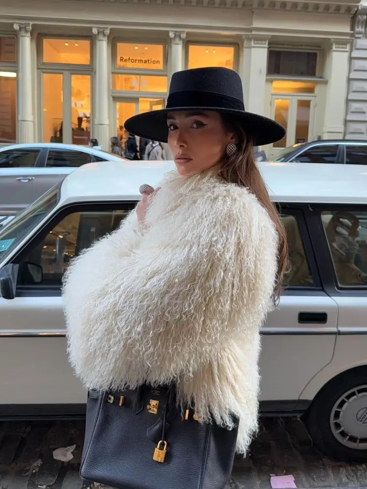 Vilma | Women's Faux Fur Coat Shaggy Fluffy Long Winter 4
