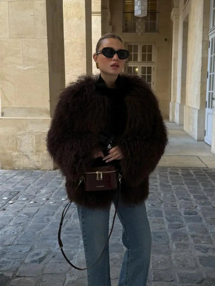 Vilma | Women's Faux Fur Coat Shaggy Fluffy Long Winter 5