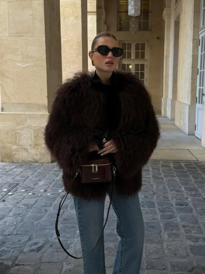 Vilma | Women's Faux Fur Coat Shaggy Fluffy Long Winter 5
