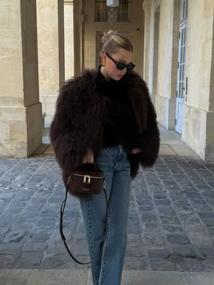 Vilma | Women's Faux Fur Coat Shaggy Fluffy Long Winter 6