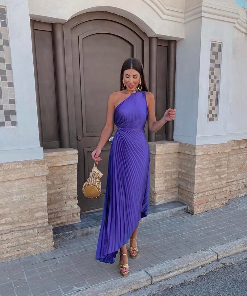 Violetta - One-Shoulder Slit Maxi Dress 1
