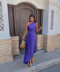Violetta - One-Shoulder Slit Maxi Dress