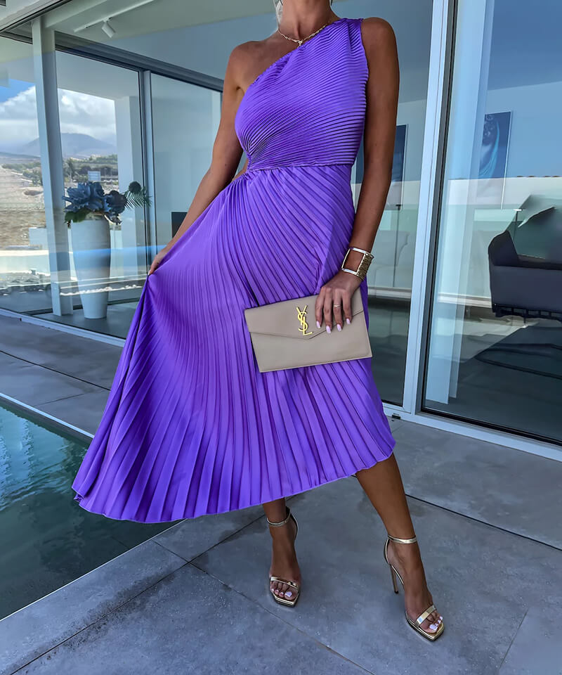 Violetta - One-Shoulder Slit Maxi Dress 3