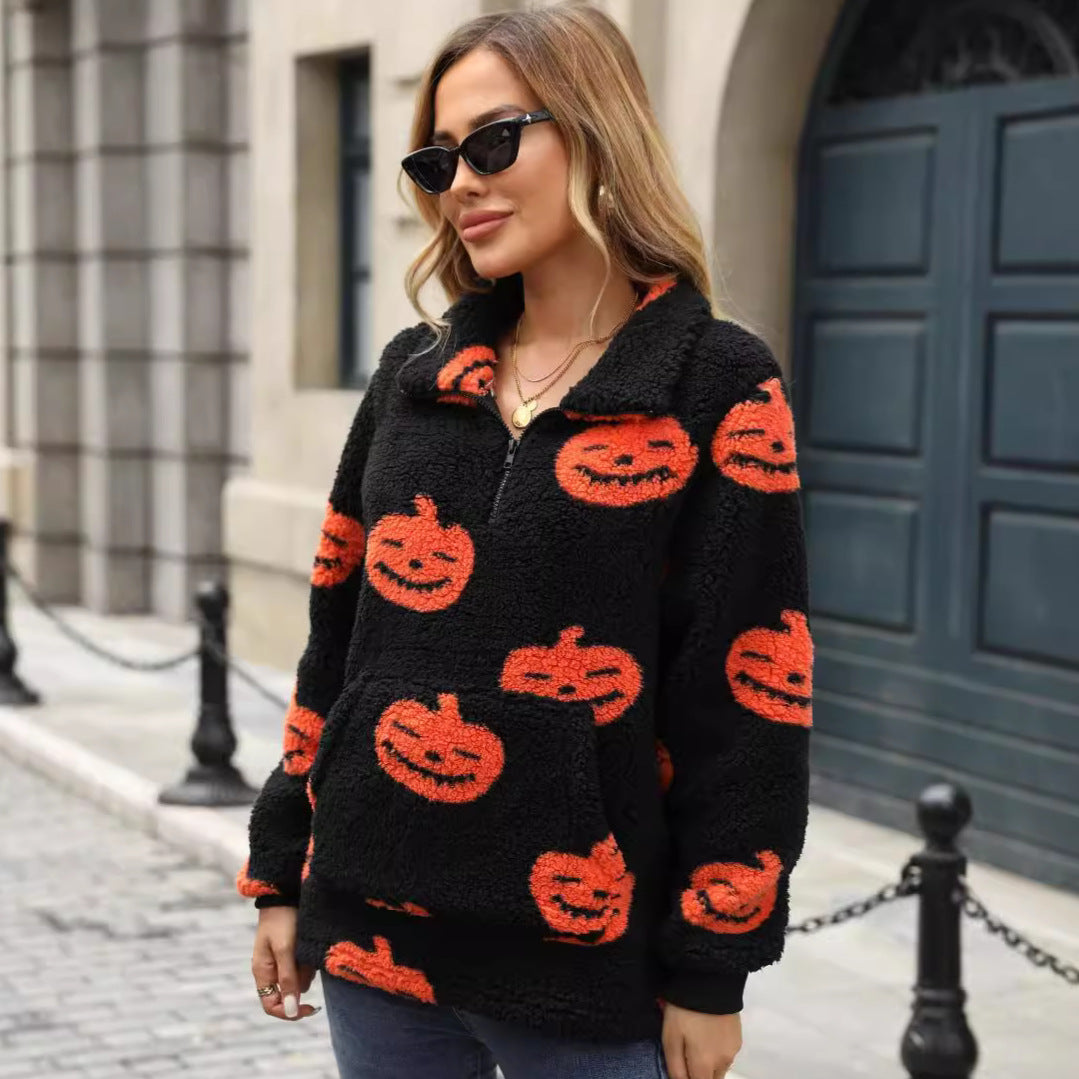 Wende - Plush Pocket Halloween Sweatshirt 4