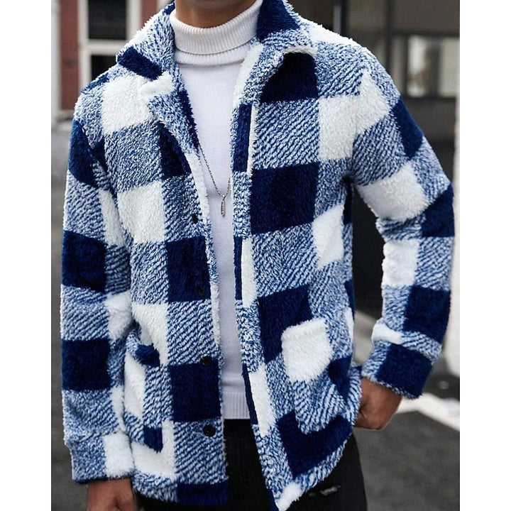 Wiebe | Men's Plaid Sherpa Fleece Shirt Jacket 2