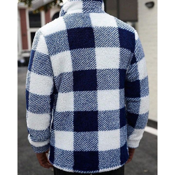 Wiebe | Men's Plaid Sherpa Fleece Shirt Jacket 7