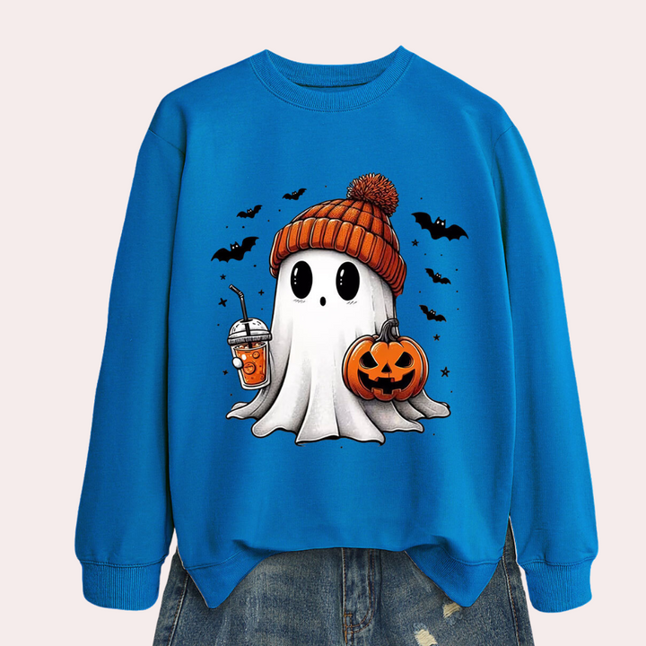 Willa - Ghost Print Halloween Sweatshirt 1