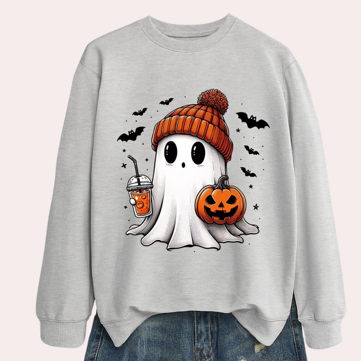 Willa - Ghost Print Halloween Sweatshirt 2