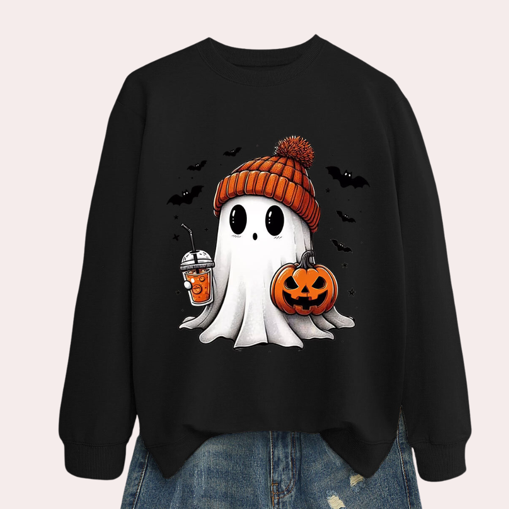 Willa - Ghost Print Halloween Sweatshirt 3