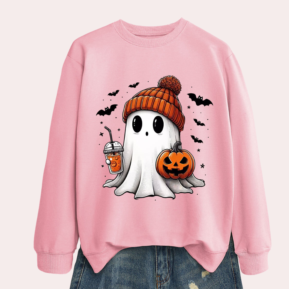 Willa - Ghost Print Halloween Sweatshirt 4