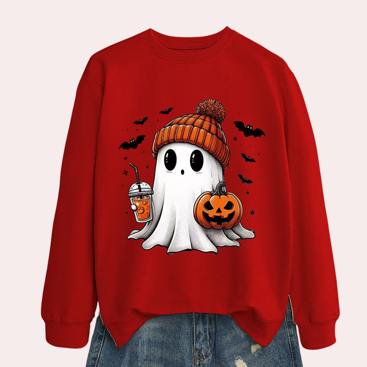Willa - Ghost Print Halloween Sweatshirt 5