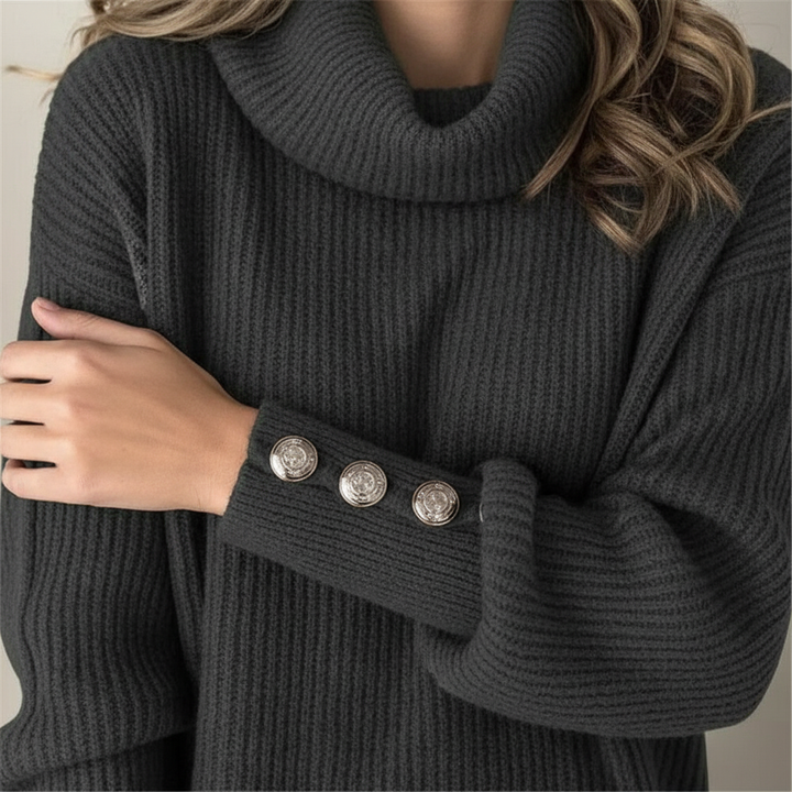 Willemijn | Women's Cowl Neck Sweater Tunic Knit Pullover Oversized 8