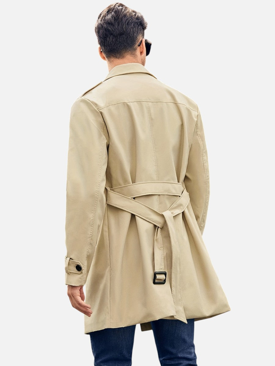 Wouter | Men's Double Breasted Trench Coat Long Plus Size 4