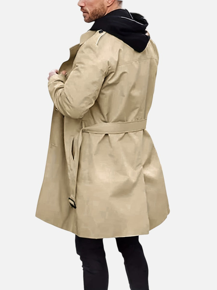 Wouter | Men's Double Breasted Trench Coat Long Plus Size 5