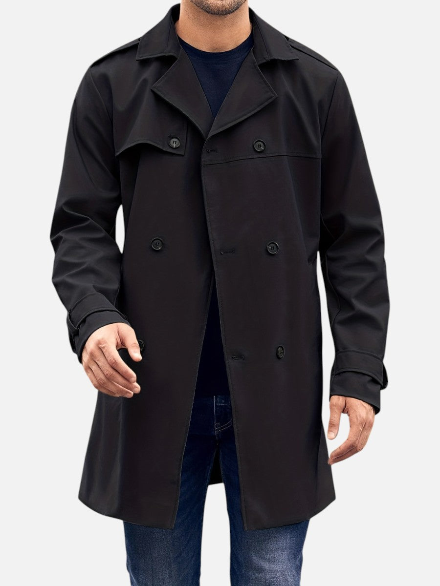 Wouter | Men's Double Breasted Trench Coat Long Plus Size 6